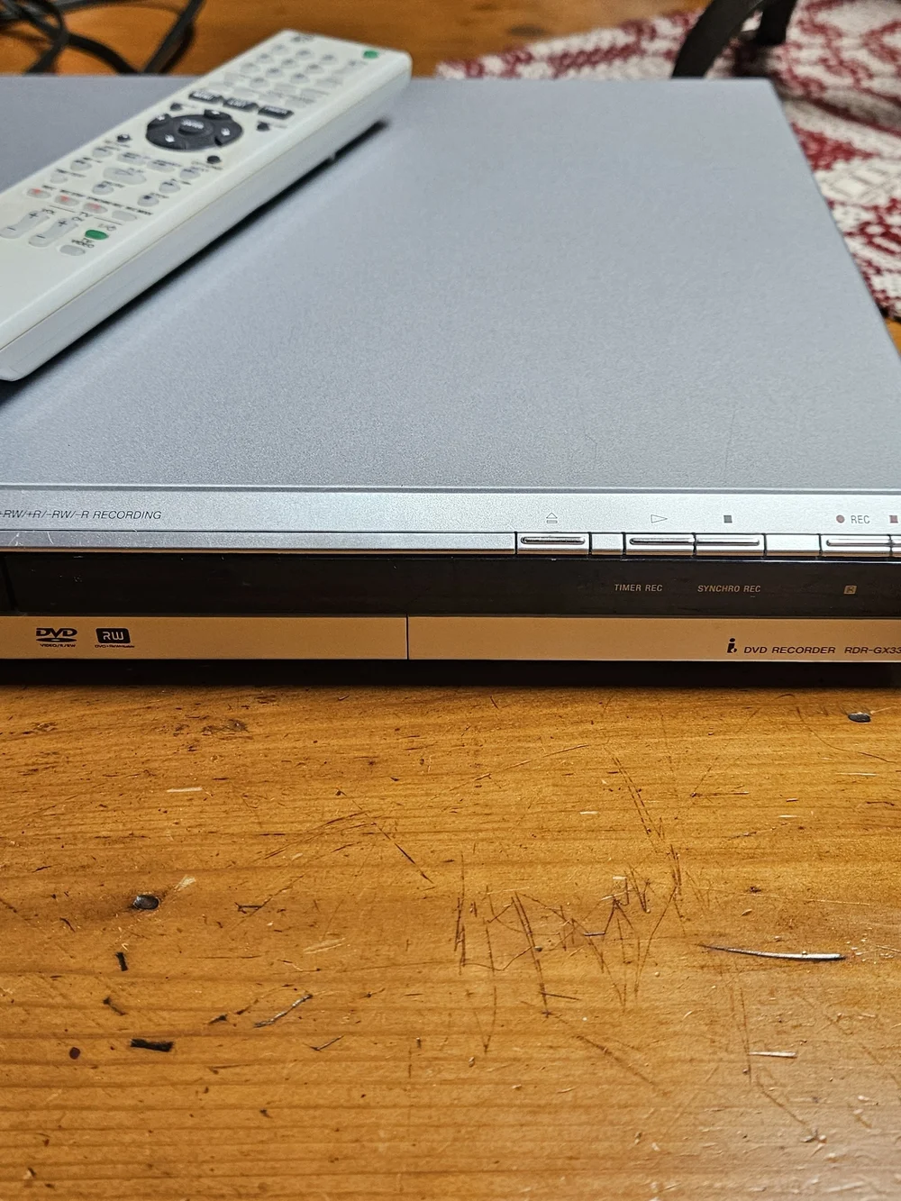 Sony Silver DVD Player And Recorder with Remote